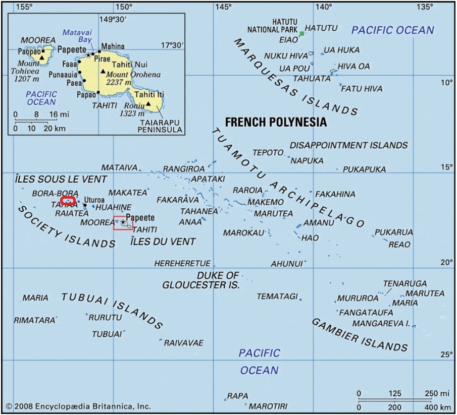 donde esta maupiti en la Polinesia Francesa